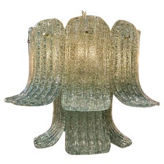 Bell Shaped Murano Glass Chandelier in Fontana Green