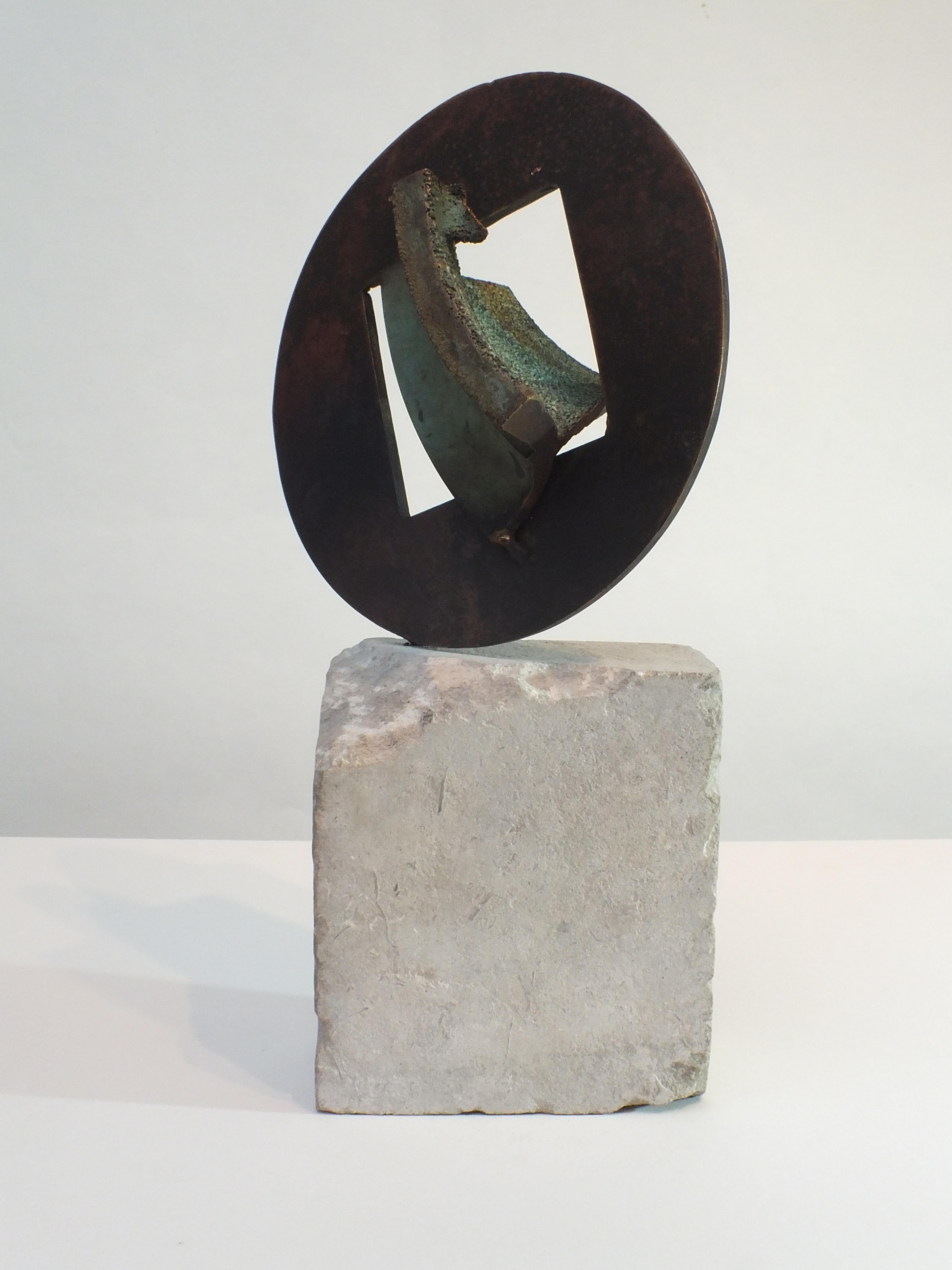 A beautiful bronze reflecting the way Rawlin's likes to work with interchangeable artistic views of subjects that are familiar to us. He puts a different slant on a formed item & a natural item. This is a really tactile piece of bronze