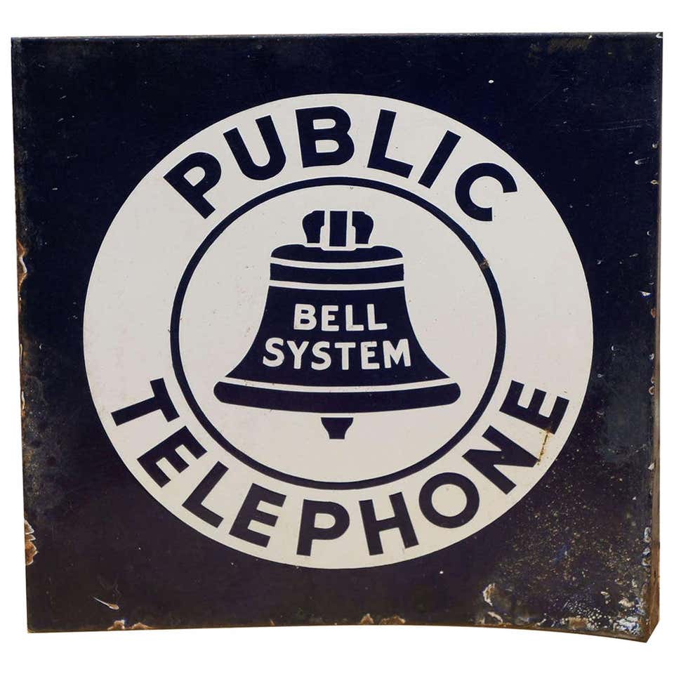 Bell System Double-Sided Steel Telephone Sign For Sale at 1stDibs ...