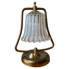 Lampe de table Bell, laiton et verre de Murano, Barovier, Italie, années 1940