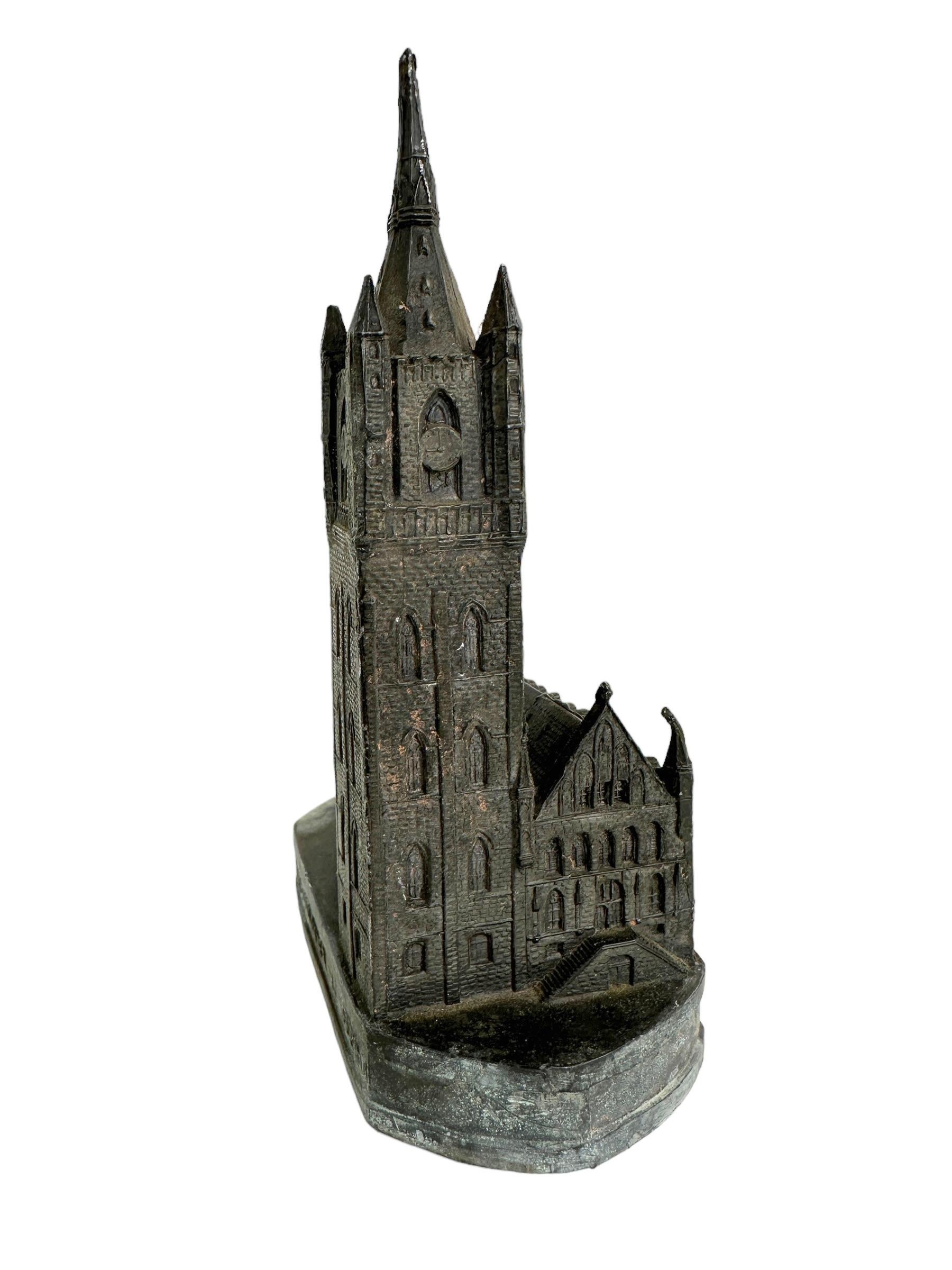 Campanario Cloth Hall Edificio de souvenirs de Gante Modelo arquitectónico Bélgica Años 30 Art Nouveau