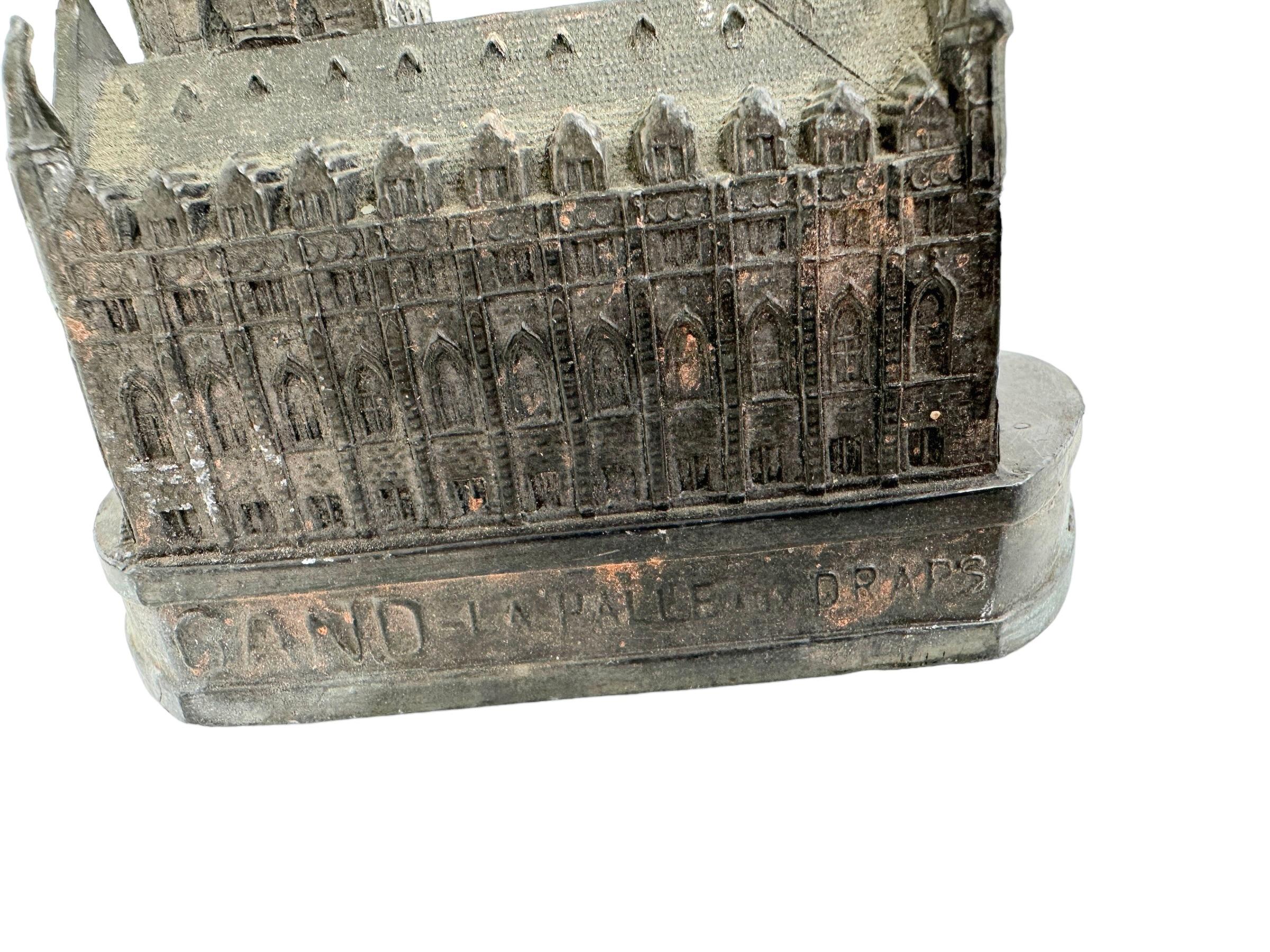 Campanario Cloth Hall Edificio de souvenirs de Gante Modelo arquitectónico Bélgica Años 30 Metal