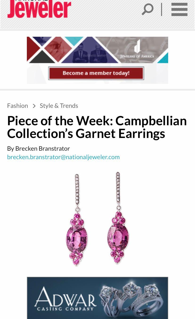 pink garnet earrings