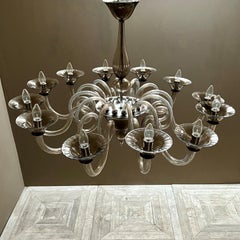 Bella Figura Italian Murano Smoked Glass Chandelier