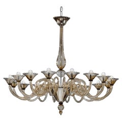 Bella Figura Italian Murano Smoked Glass Chandelier