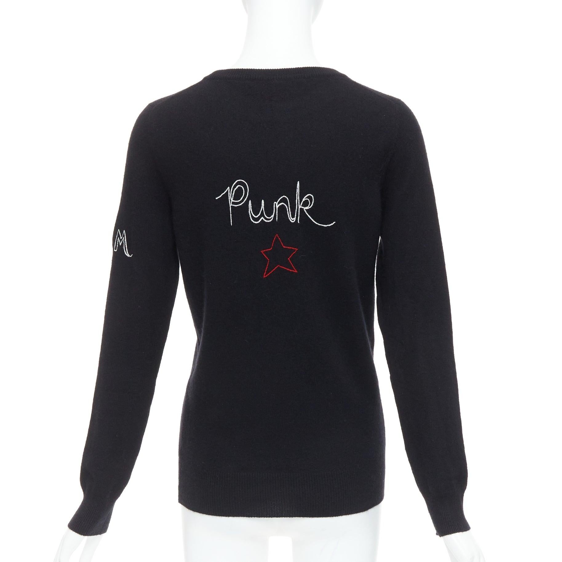Women's BELLA FREUD 100% cashmere Fairytale of New York black sweater XS For Sale