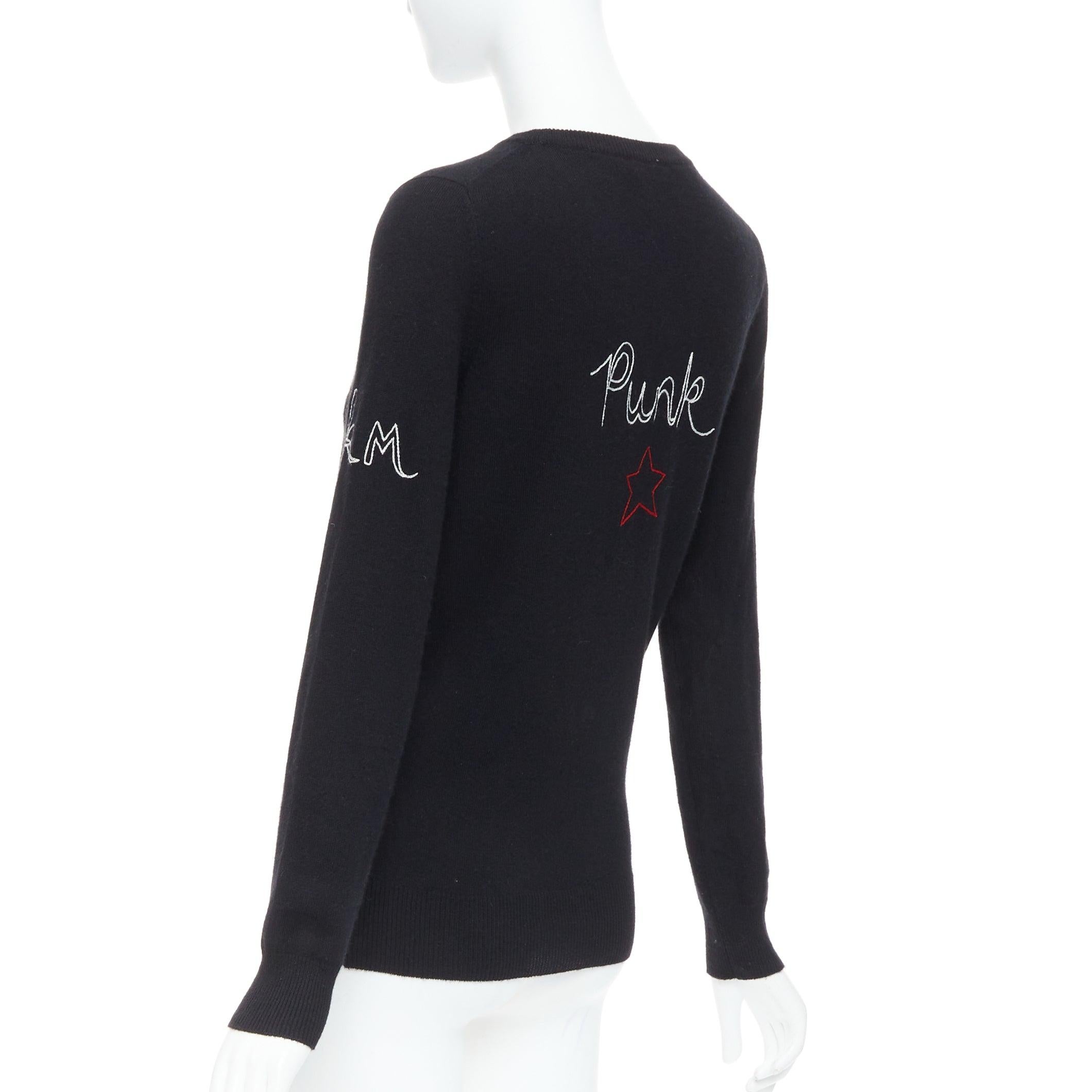 BELLA FREUD 100% cashmere Fairytale of New York black sweater XS For Sale 1