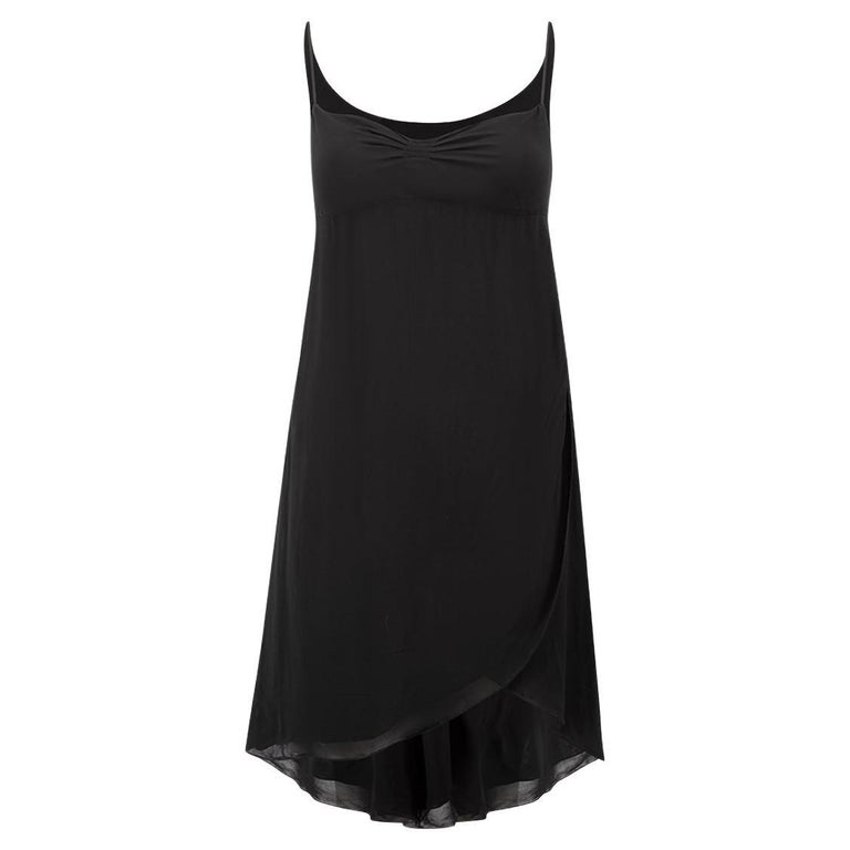 Bella Freud Women's Black Asymmetric Mini Dress For Sale at 1stDibs