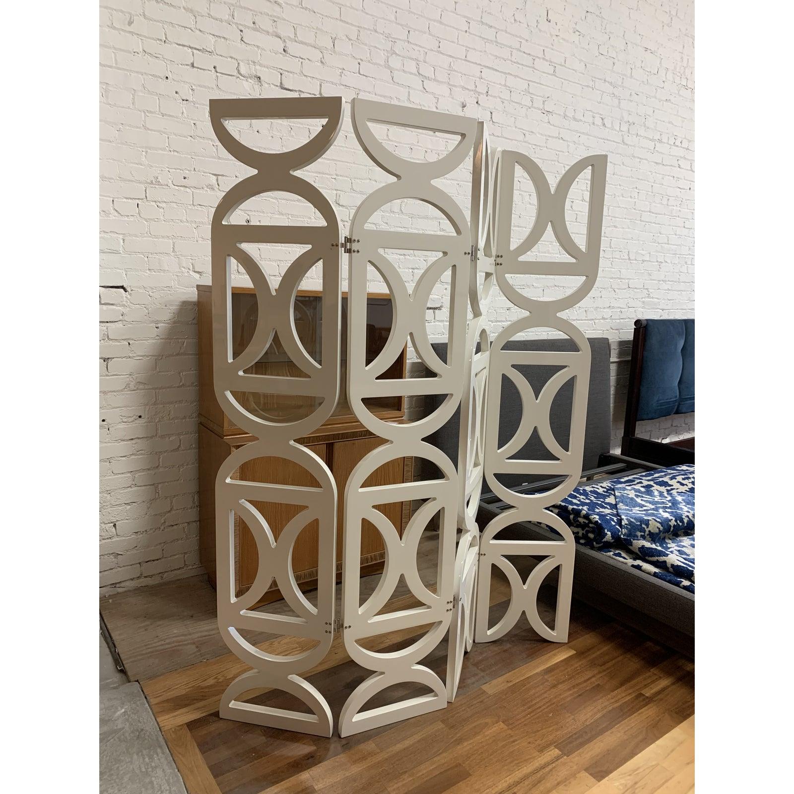 Contemporary Bella Loco Europe French Modern Four Panel Wall Divider For Sale