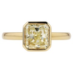 Bella Rosa Estate Jewelers Verlobungsring, 2,09 Karat gelber Diamant Solitär