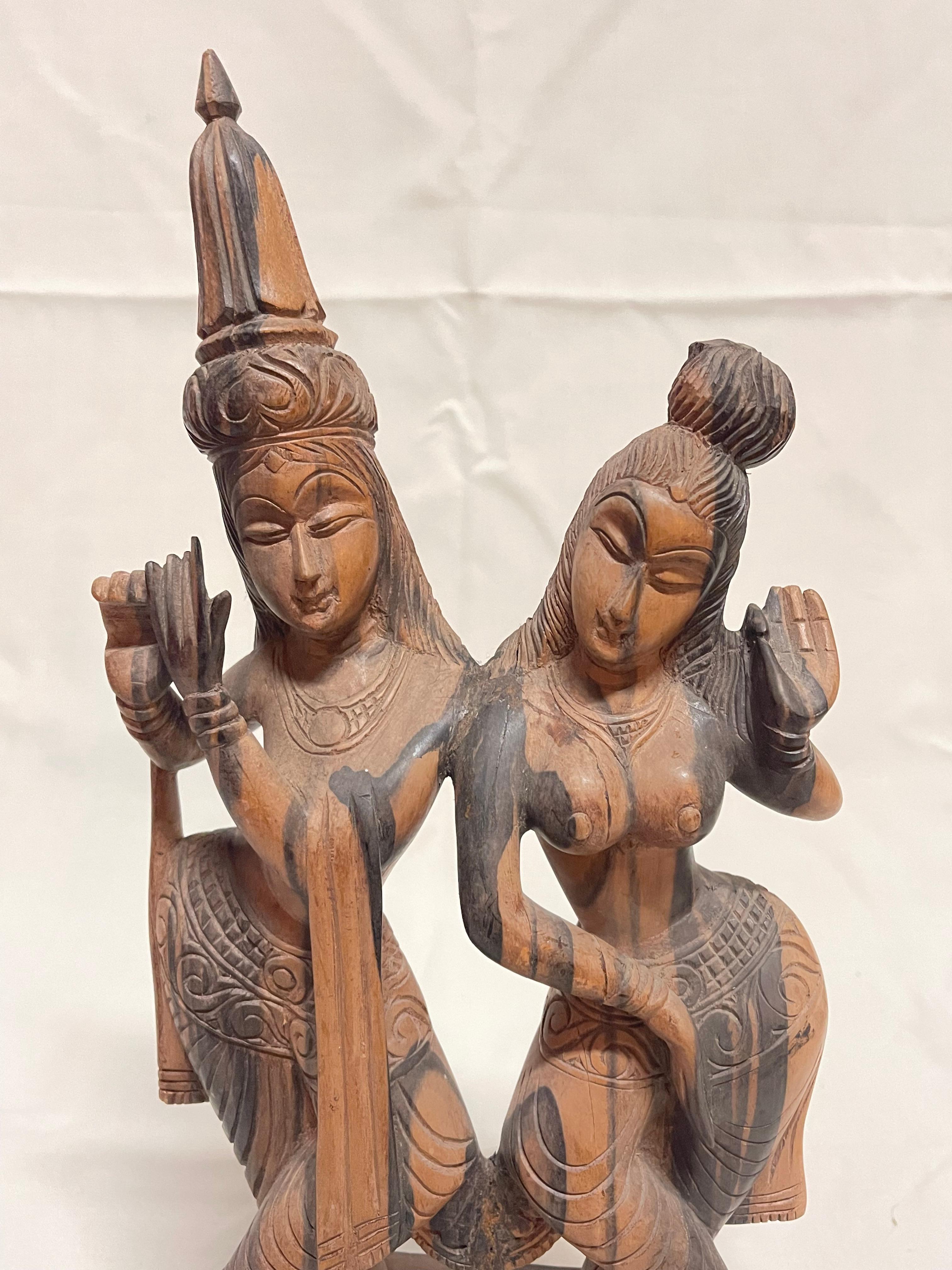 Hermosa talla hindú en madera - Colección Privada Domenico Rugiano