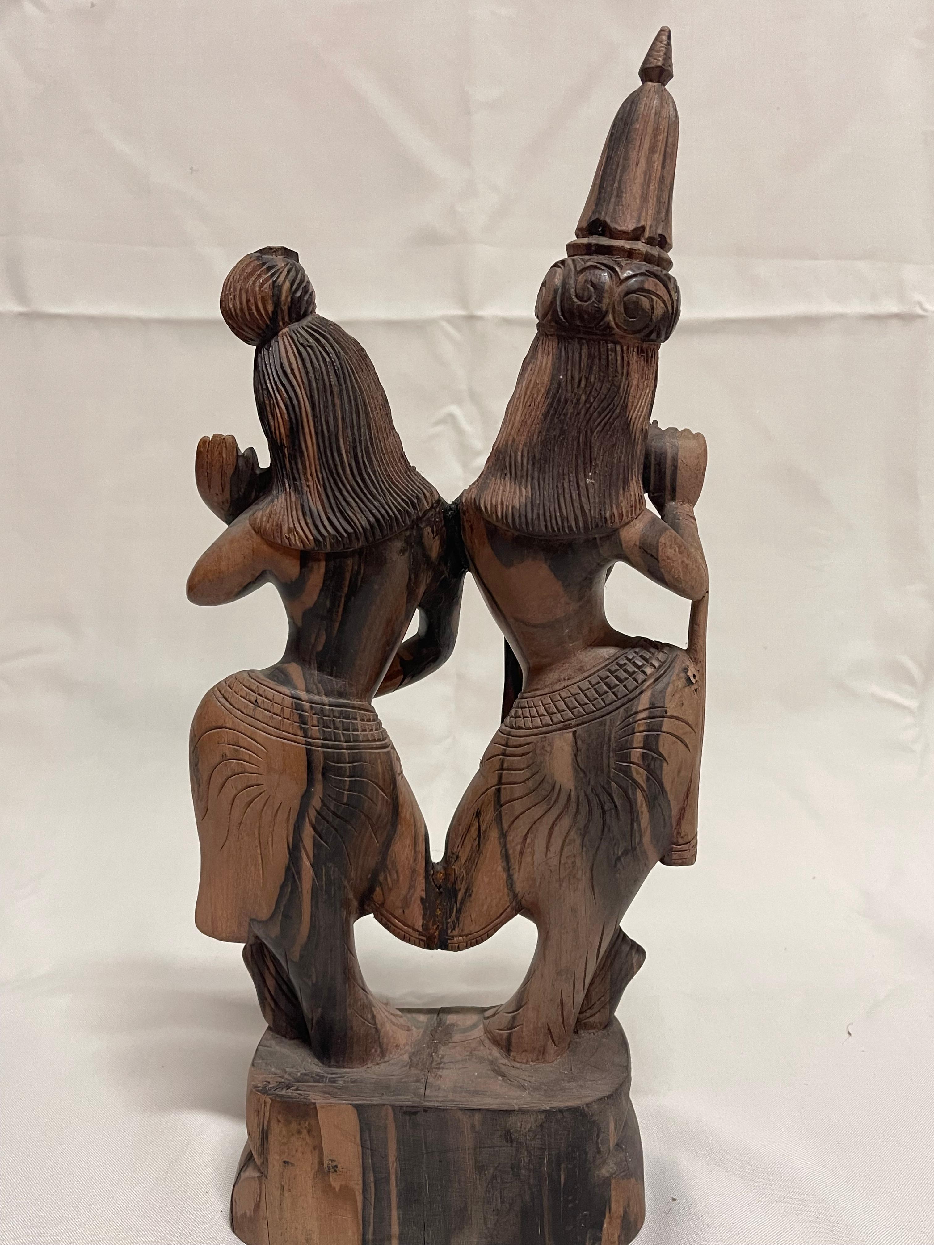 Belle sculpture hindoue en bois Bon état - En vente à Cantù, IT