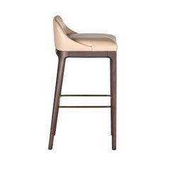 Bellagio Ash Wood with Footrest Bar Stool by Libero Rutilo
