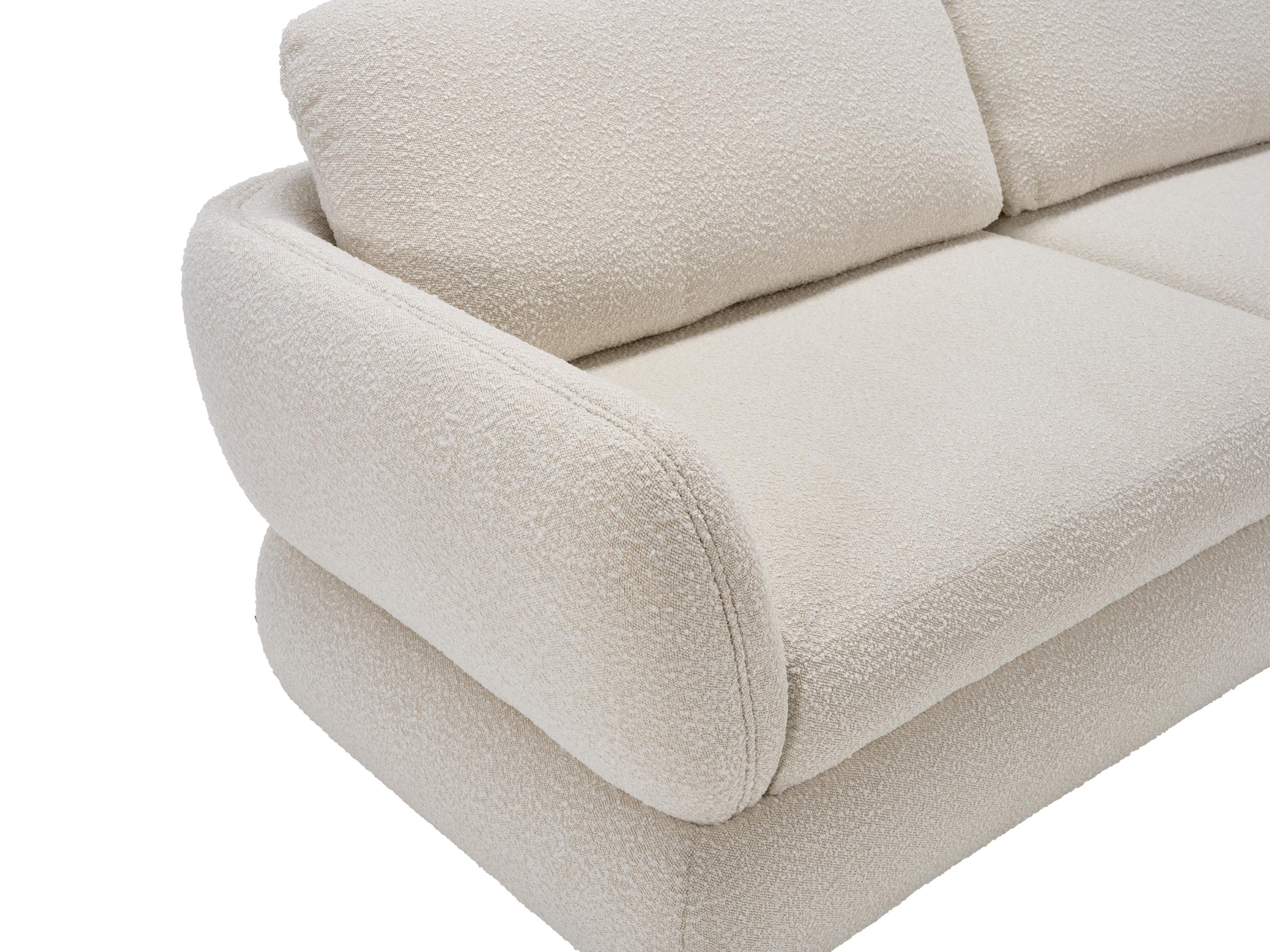 BELLAGIO Chaise-Longue sofa in white boucle In New Condition For Sale In Frazão, Porto