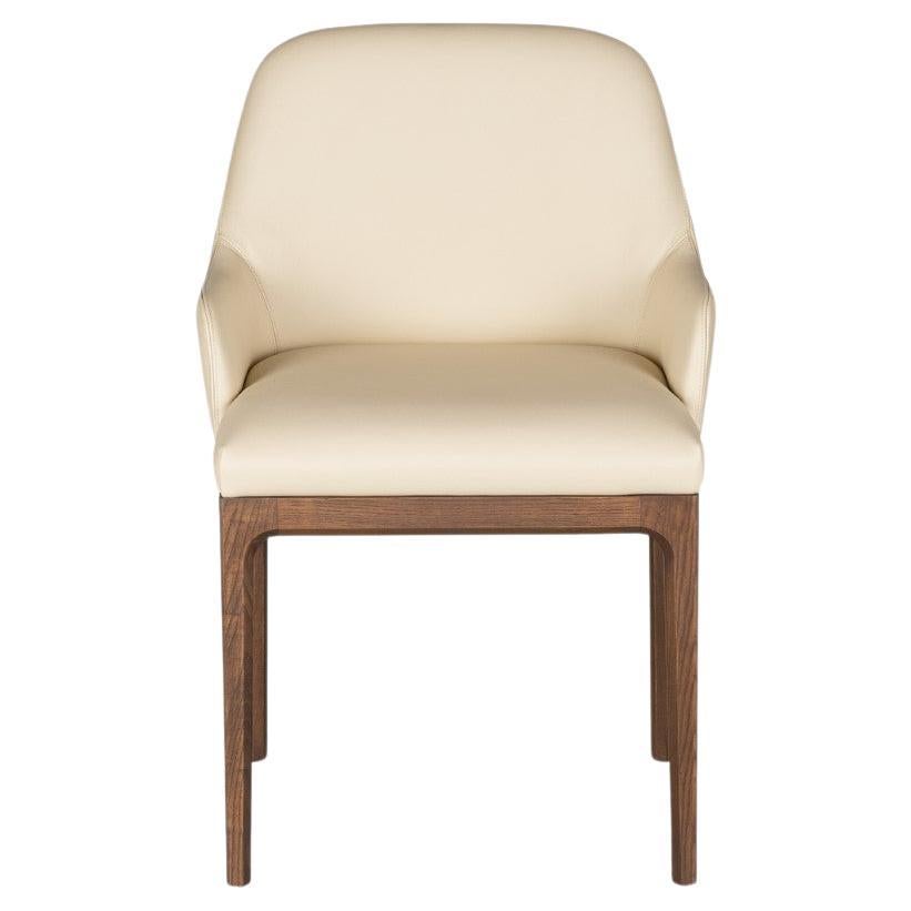 Bellagio Contemporary Upholsterd Armchair in Ashwood  For Sale