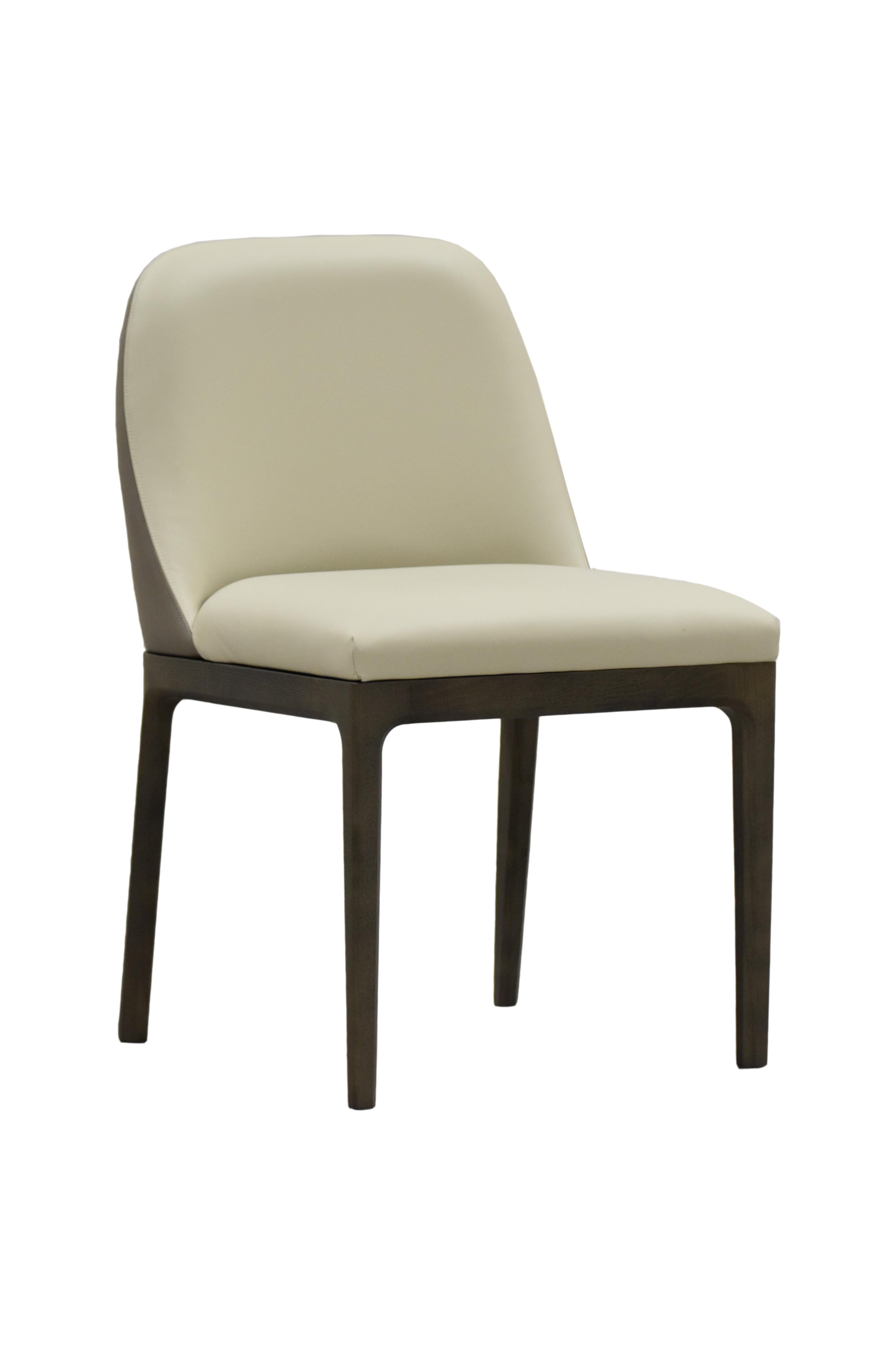 Bellagio Contemporary Upholsterd Dining Chair in Ashwood  1