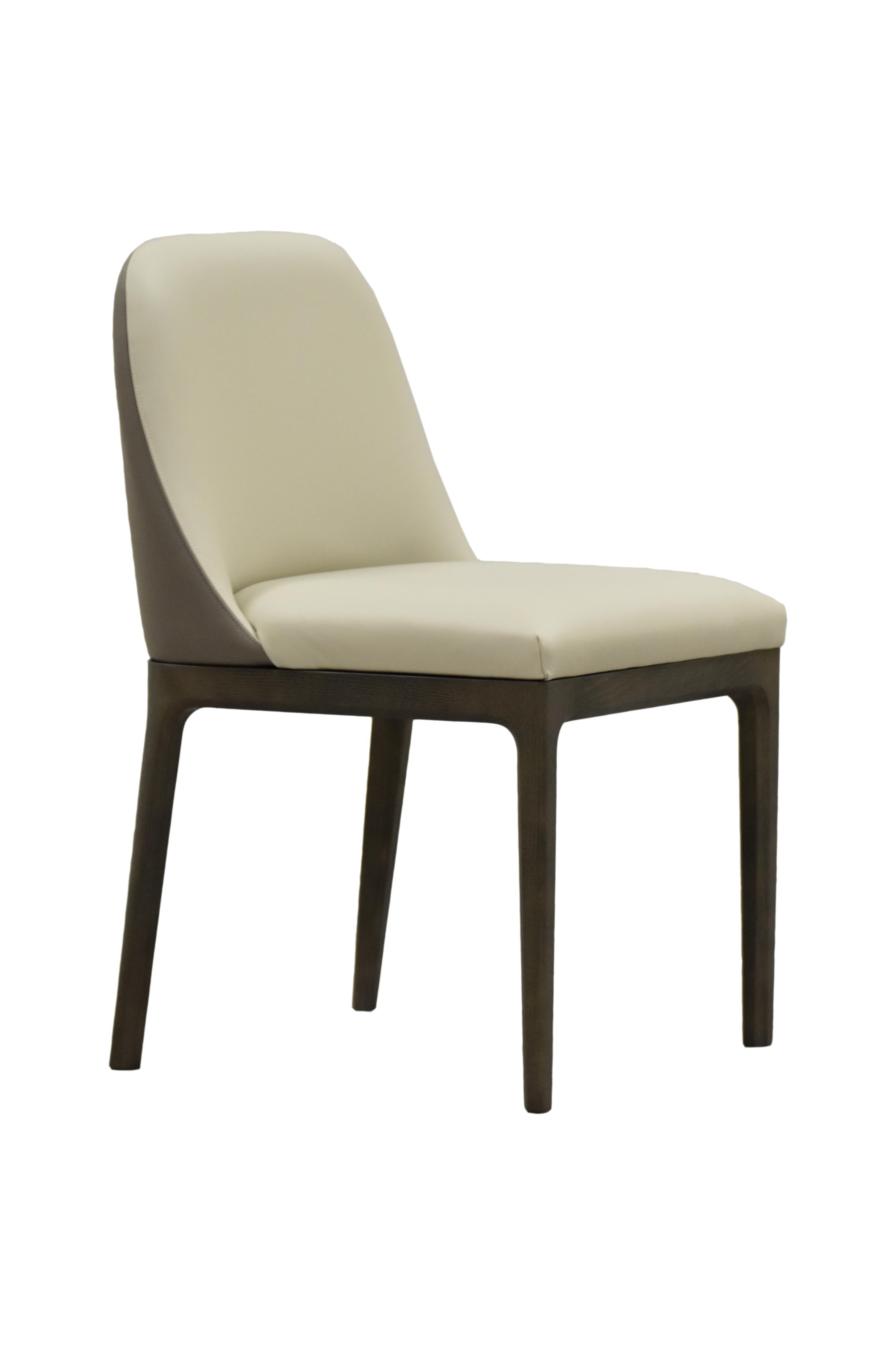 Bellagio Contemporary Upholsterd Dining Chair in Ashwood  2