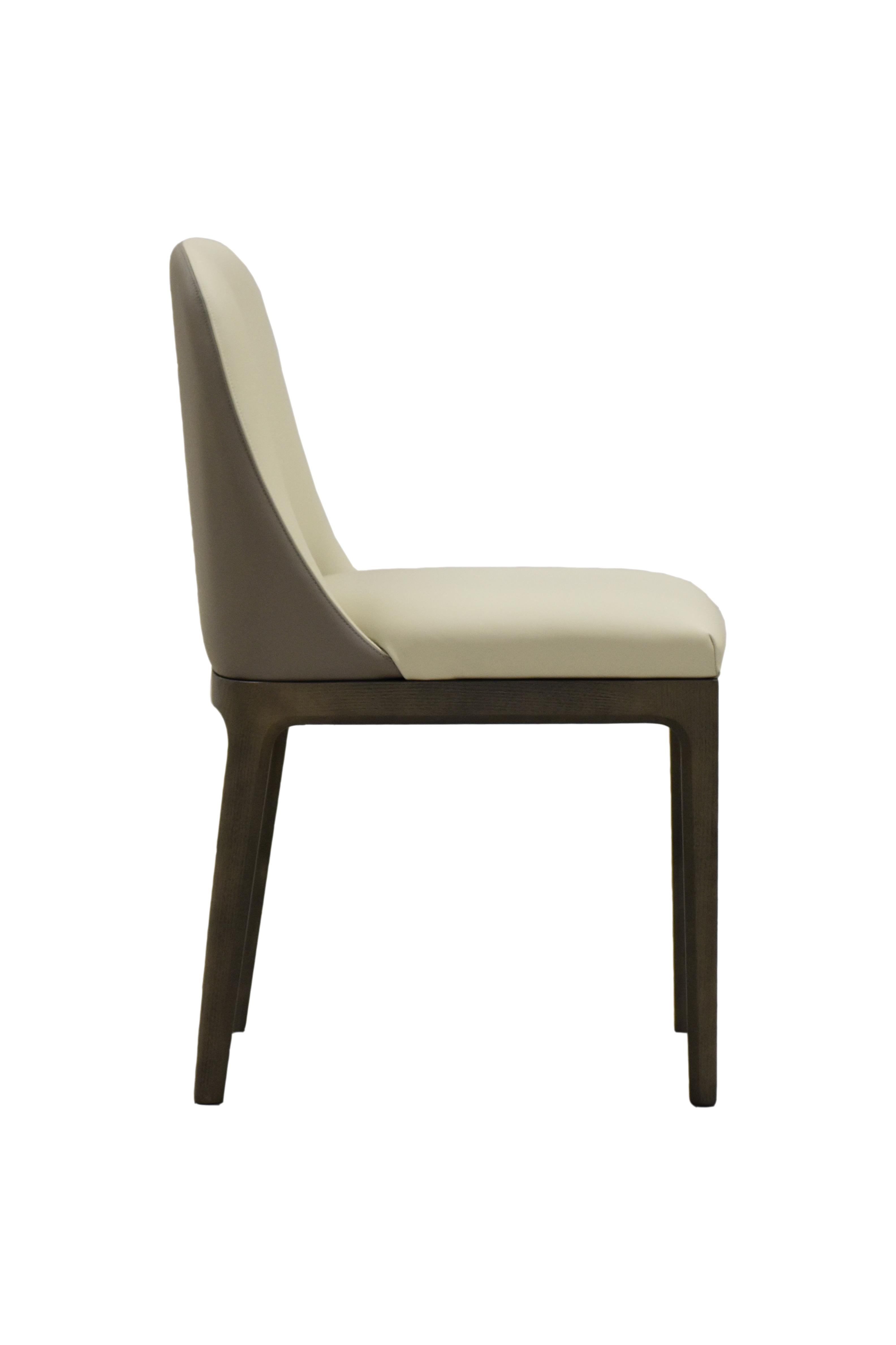 Bellagio Contemporary Upholsterd Dining Chair in Ashwood  3