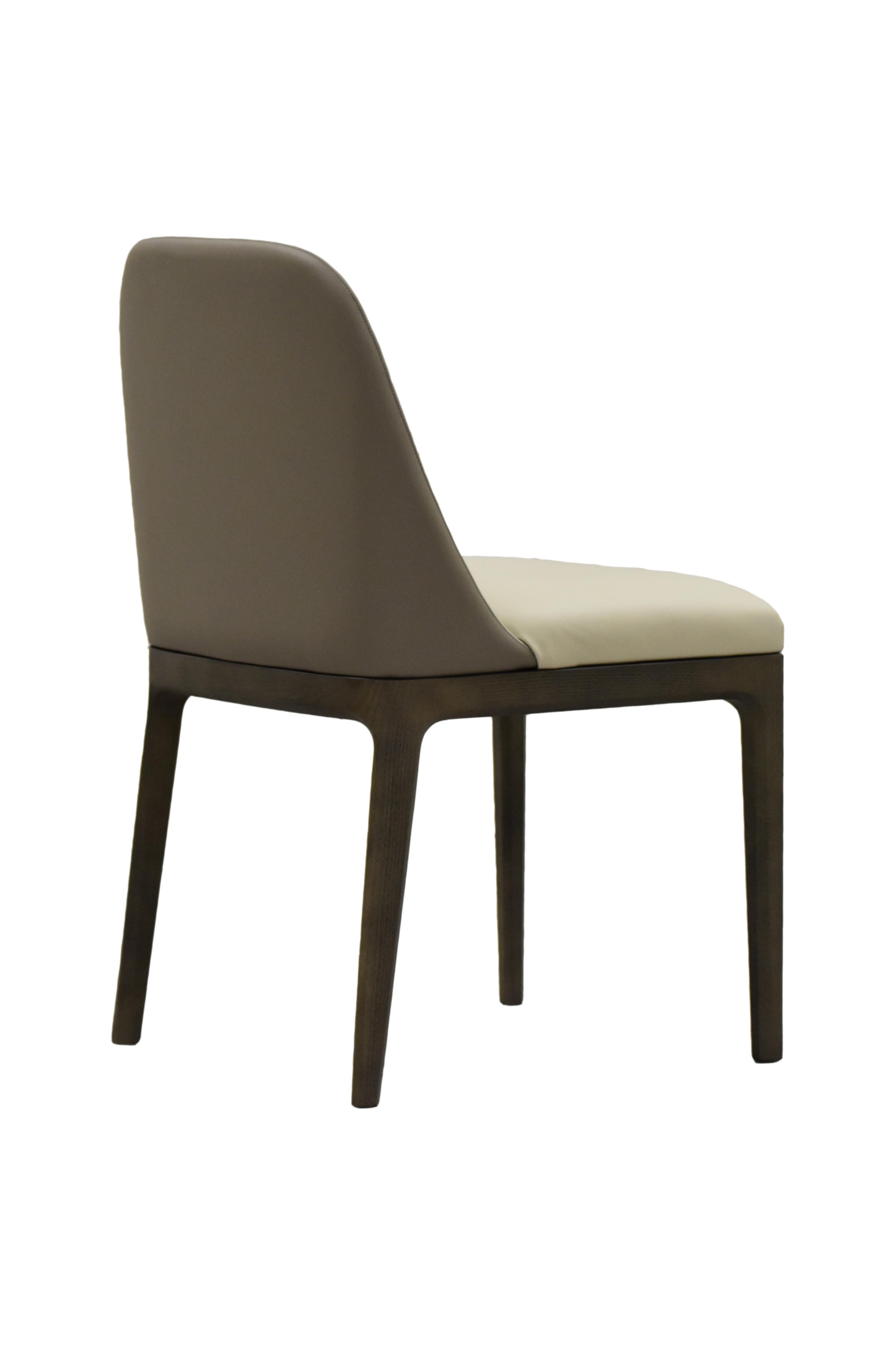Bellagio Contemporary Upholsterd Dining Chair in Ashwood  4