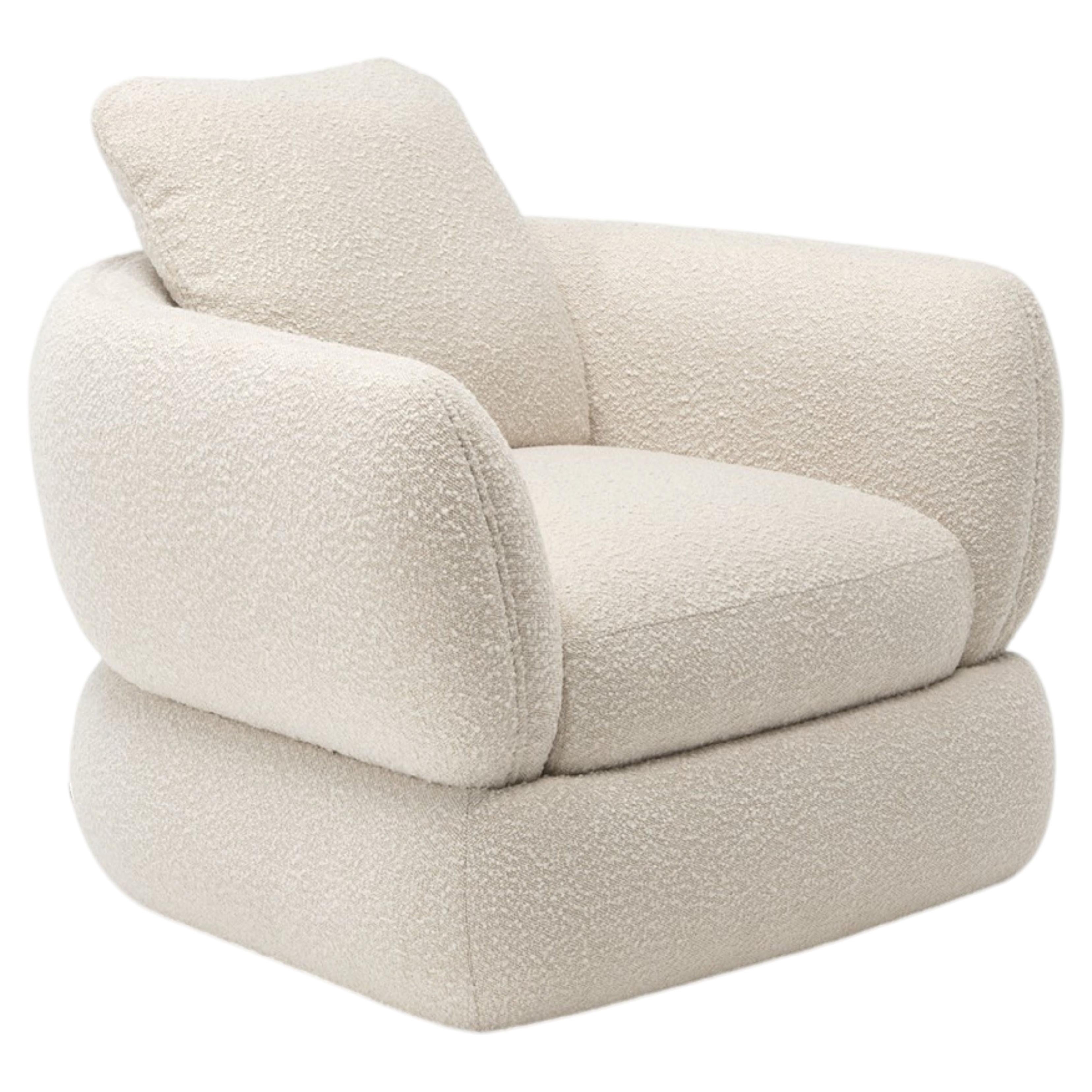 Bellagio Modern Lounge Chair, Curved Upholstered Design, New, 2026