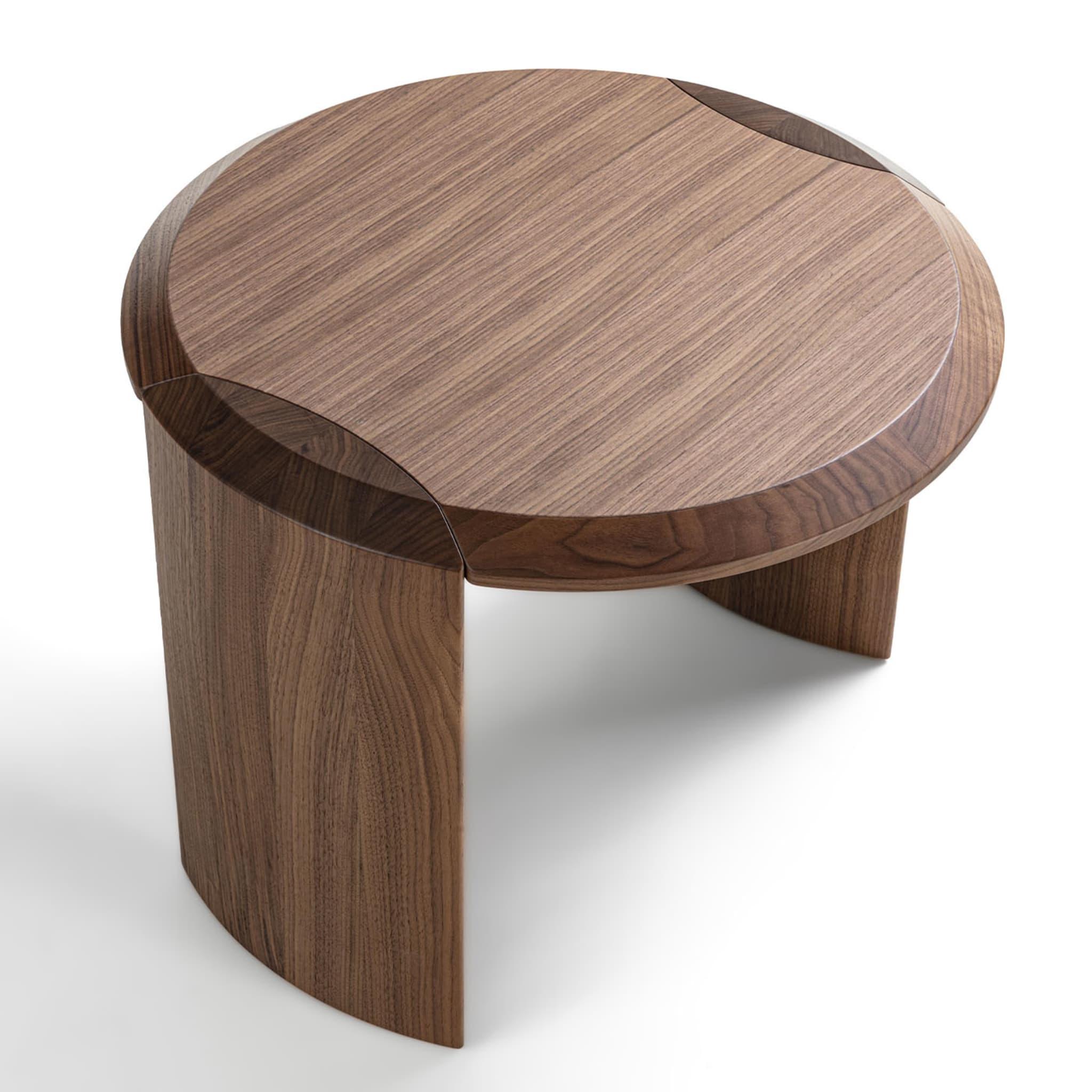 Wood Bellagio Walnut Side Table For Sale
