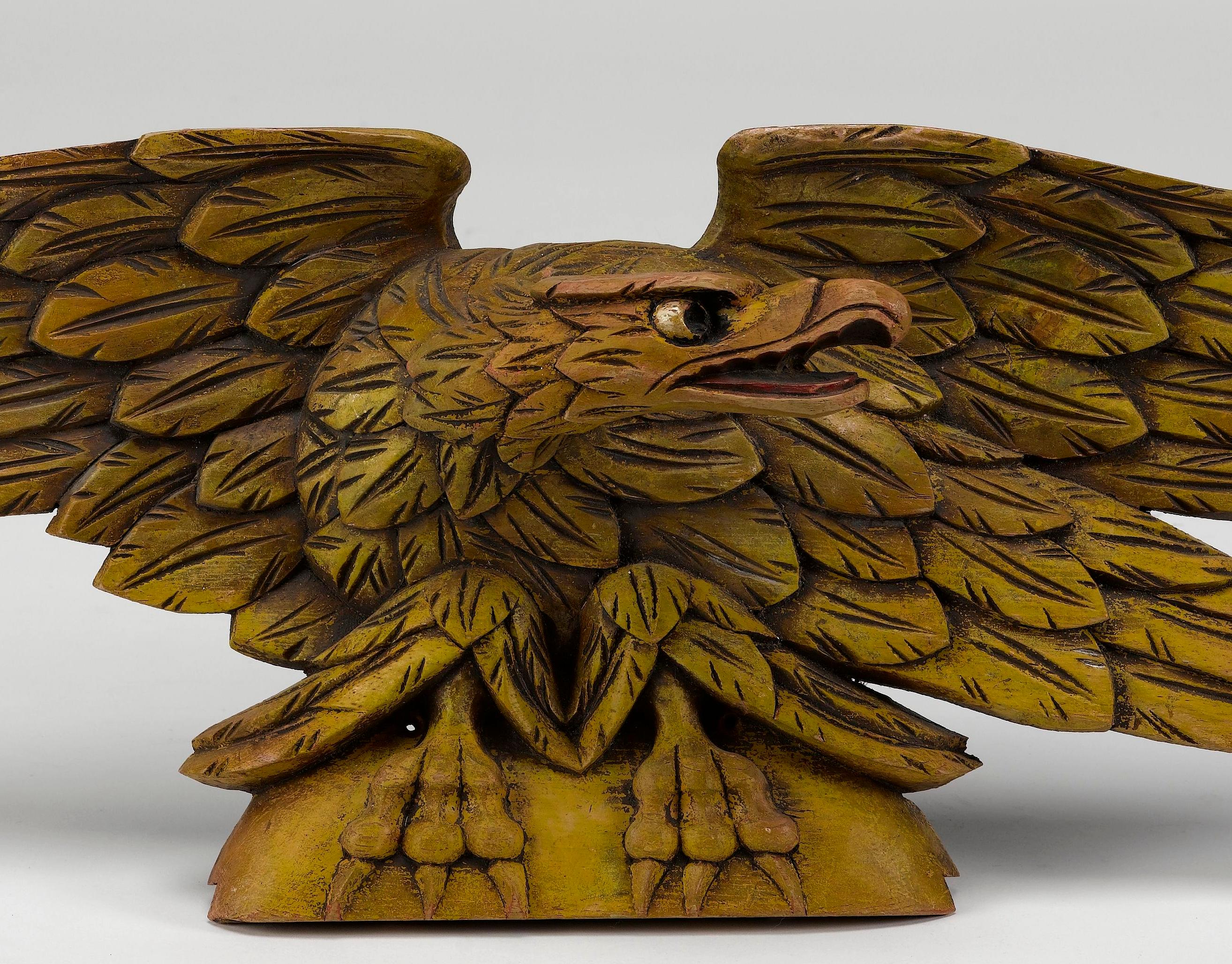 Bellamy Style Hand-Carved New England Pine Eagle, Early to Mid-20th Century For Sale 4