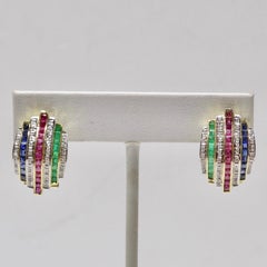 Bellari Ohrringe mit Diamanten, Smaragden, Rubinen und Saphiren