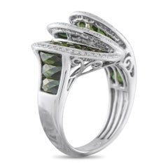Bellarri 18K White Gold Diamond and Tourmaline Ring BL10-011326