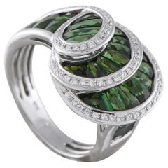 Bellarri 18K White Gold Diamond and Tourmaline Ring BL10-011326
