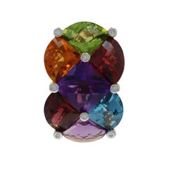 Bellarri Amethyst Citrin Enhancer Anhänger Gelbgold 18k 13,09ctw gesteppt