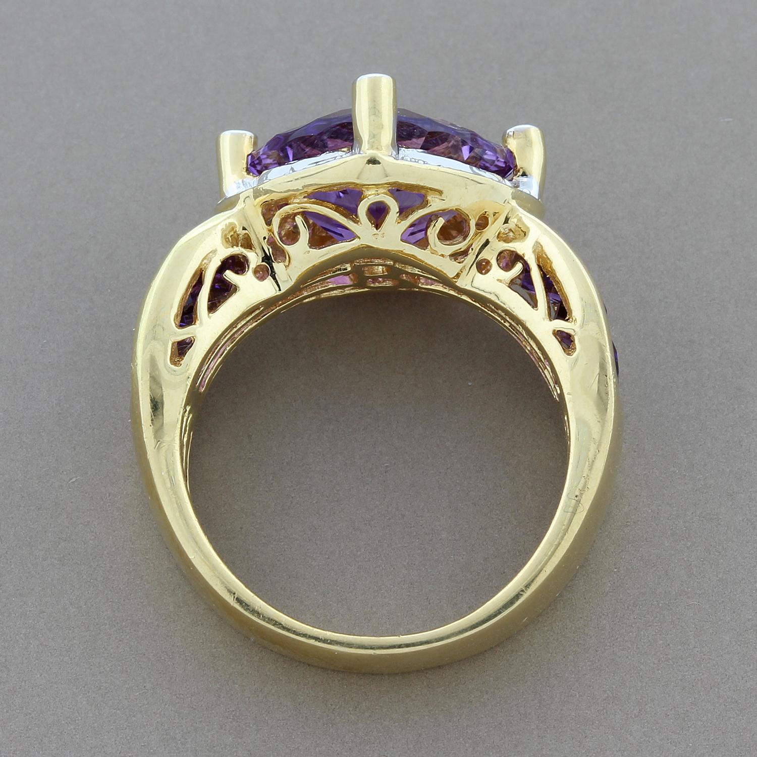 Bellarri Amethyst Diamond Gold Ring 1