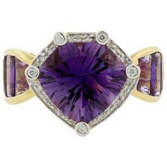 Bellarri Amethyst Diamond Gold Ring
