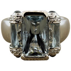 Bellarri Aquamarine Diamond Gold Ring