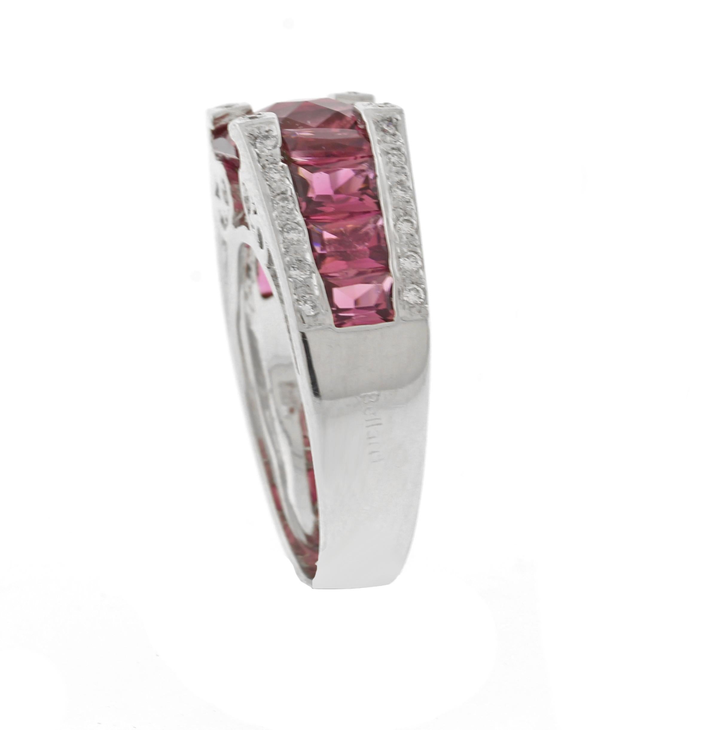 Bellarri Biusa Ring mit rosa Turmalin und Diamanten (Brillantschliff)