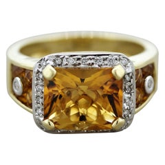 Bellarri Citrine Diamond Gold Ring