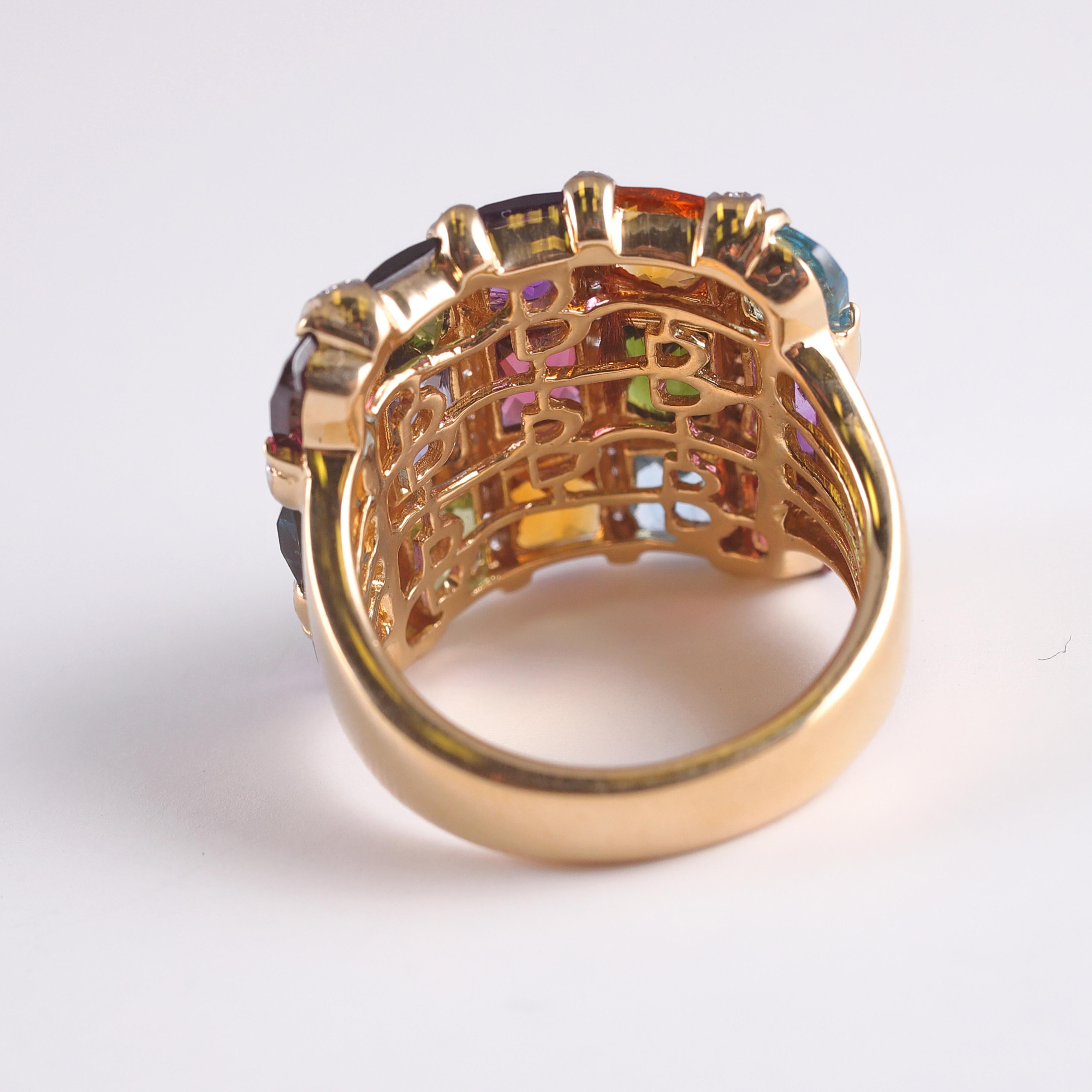 Women's or Men's Bellarri Diamond Gemstone Ring