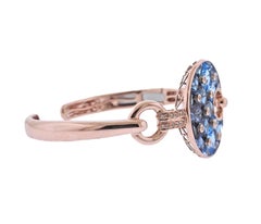 Bellarri Hava Nouveau Blauer Topas Diamant Goldarmband