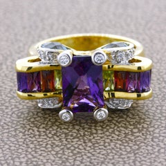 Bellarri Multi-Color Gemstone Diamond Gold Ring