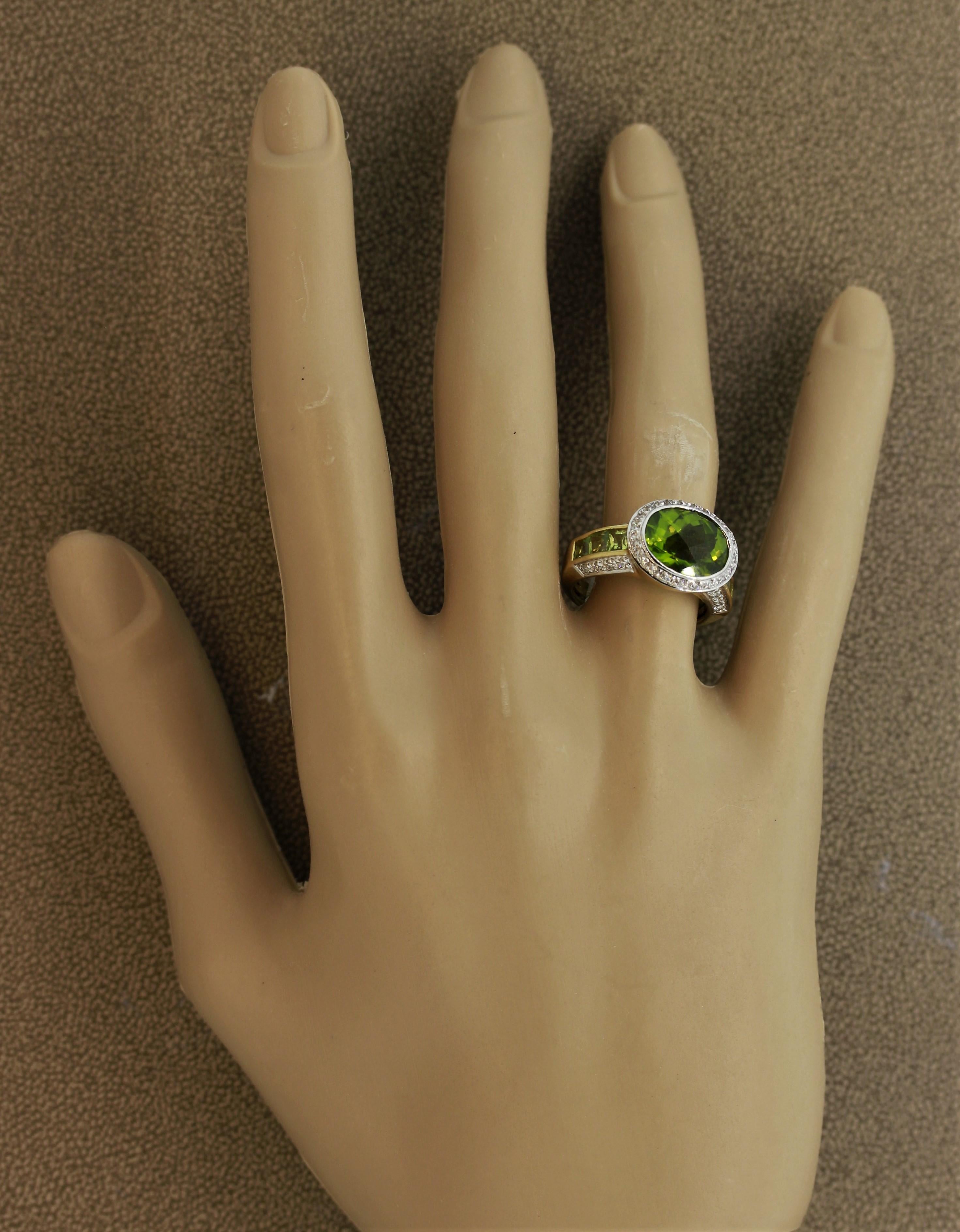 Bellarri Peridot-Diamant-Goldring 6