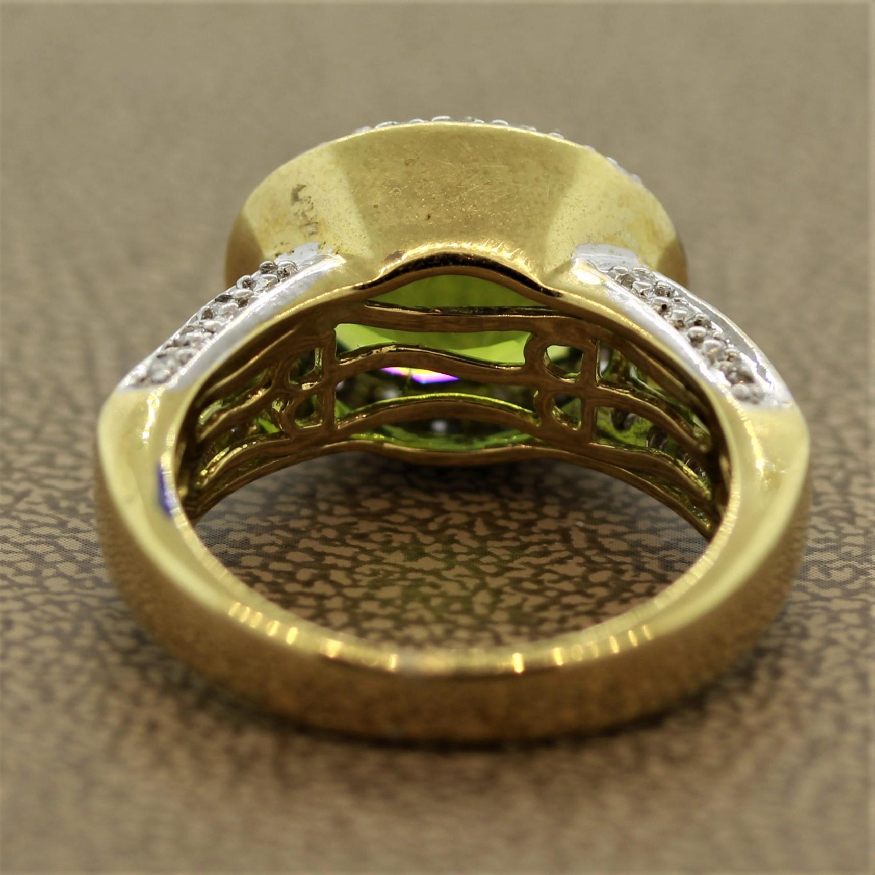 Bellarri Peridot-Diamant-Goldring Damen