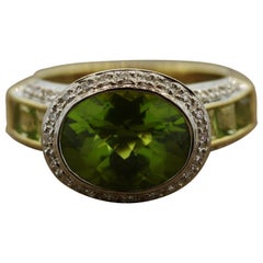 Bellarri Peridot Diamond Gold Ring