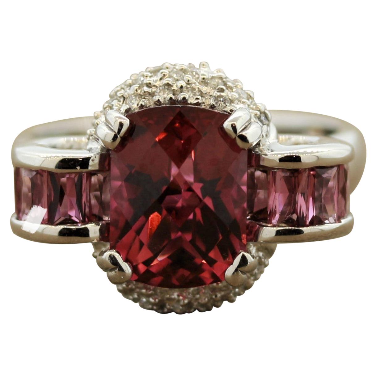 Bellarri Pink Topaz Diamond Gold Ring