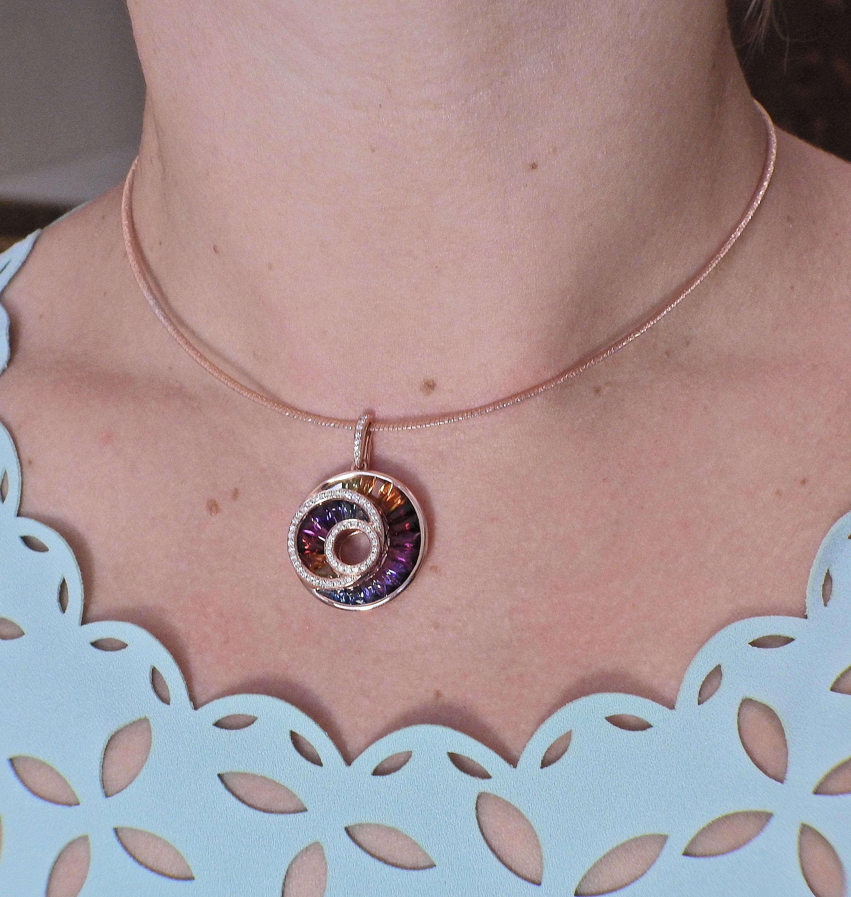 golden cove diamond pendant