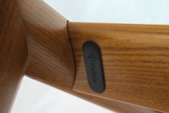 Bellato Contemporary Oak Base Glass Top Dining Conference Table