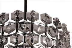 BELLAZA 18" Chandelier By LUXE-Custom Carved Hexagon Crystals