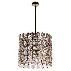 BELLAZA 18" Chandelier By LUXE-Custom Carved Hexagon Crystals