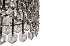 BELLAZA 24" Chandelier By LUXE-Custom Carved Hexagon Crystals