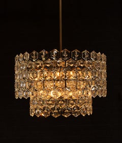 BELLAZA 36" Double-Tiered Crystal Chandelier By LUXE