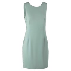 Used Belle Badgley Mischka Blue Lace Detail Textured Mini Dress Size XL