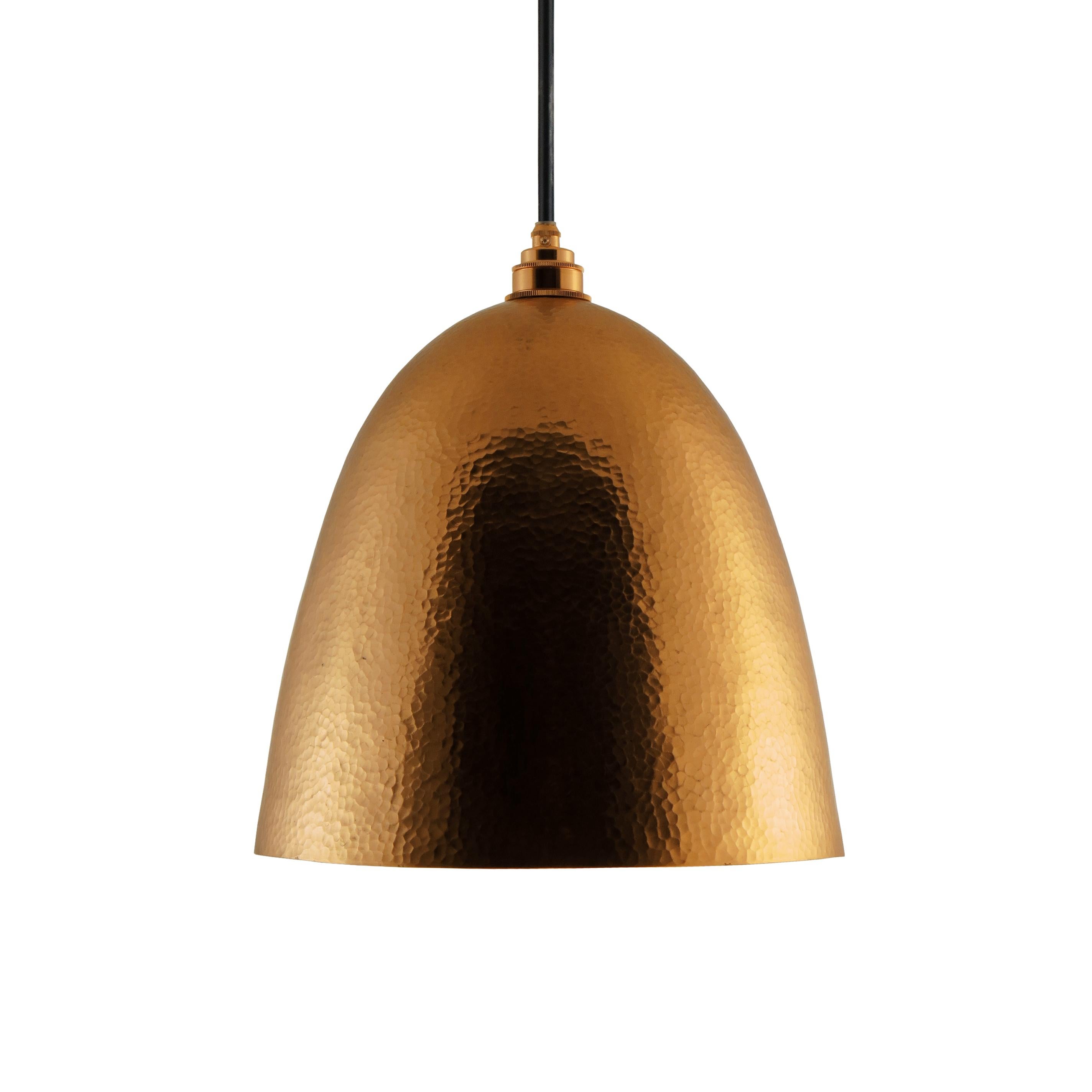 Mexican Belle Contemporary Pendant Lamp in Solid Polished Copper For Sale